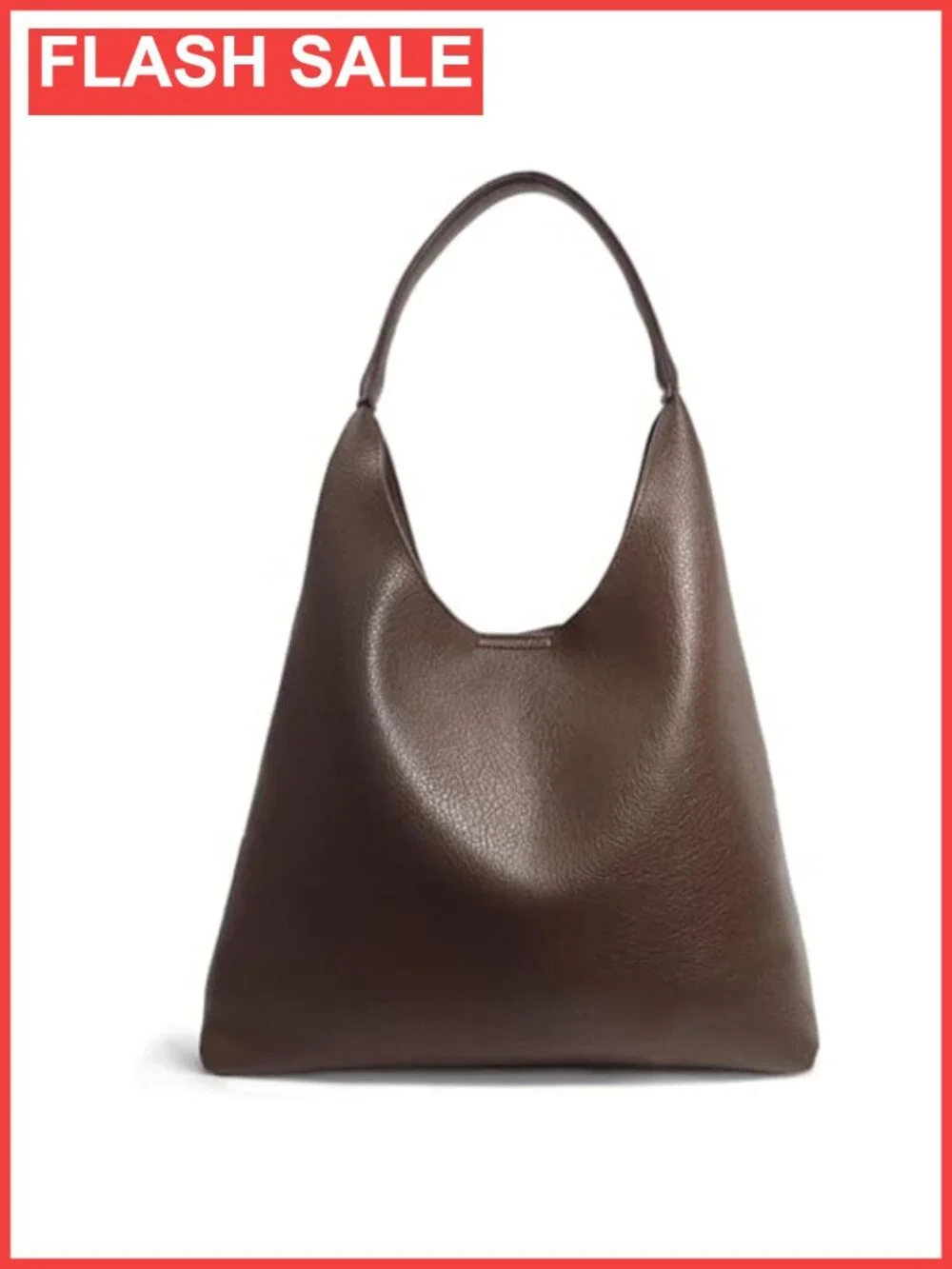 Vegan PU Leather Slouchy Hobo Shoulder Bag Tote for Work Travel